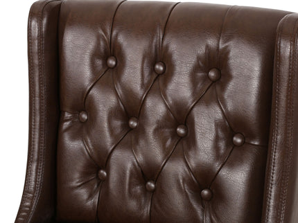 Solstara - Upholstered Dining Barstool With Button Tufted And Wing Back