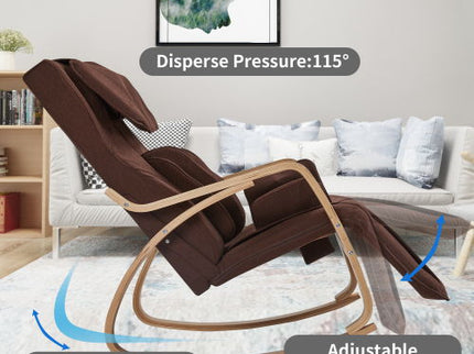 Full Massage Function Air Pressure Comfortable Relax Rocking Chair, Lounge Chair Relax Chair - Brown