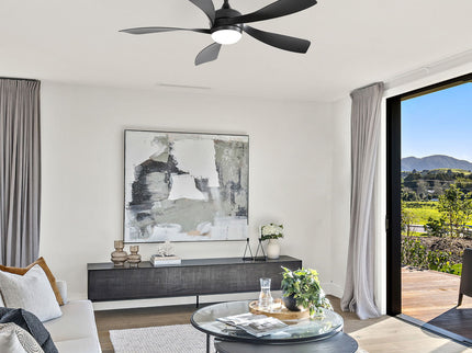 45" Ceiling Fan With DC Motor Smart App Control Quiet Reversible Operation Dimmable Lighting And Timer