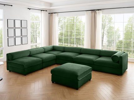 Modern Modular Sectional Sofa With Storag, Contemporary Cylindrical Design