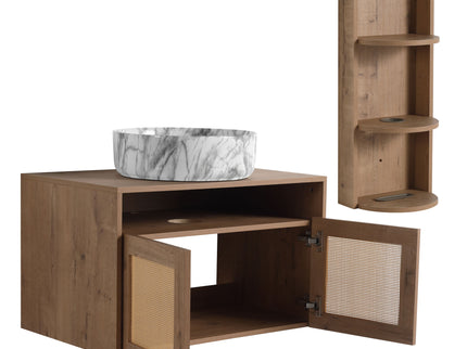 Bathroom Vanity & Art Sink And Storage Rack, Float Mounting Design