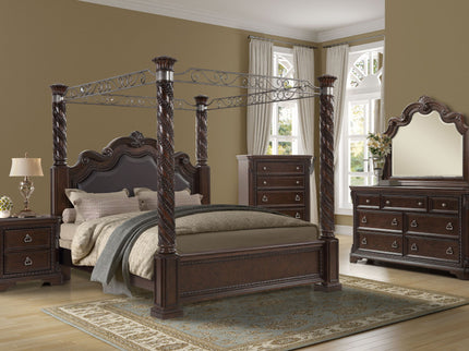 Ornate Mirror - Mahogany