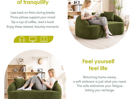 Loveseat Sofa, Compact Design For Small Spaces