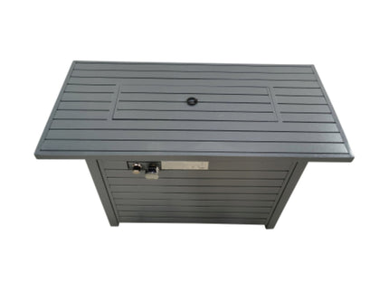 Propane Outdoor Fire Pit Table With Lid High-Quality Materials - Gray
