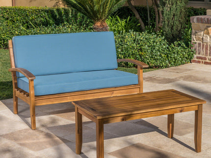 Outdoor Chat Set With Coffee Table And Loveseat