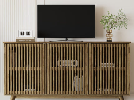 TV Stand With Adjustable Shelf - Natural