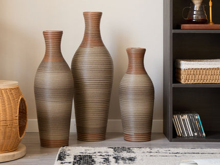 Classic And Neat Floor Vase, High Independent Flower Stand (Set of 3)