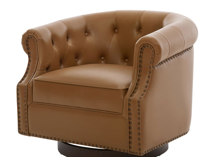 360° Swivel Accent Chair With Curved Back