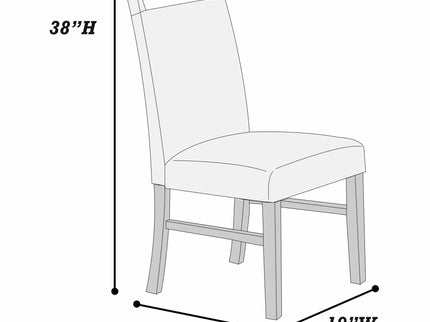 Dining Chairs With Handle Upper Backrest (Set of 2) - Charcoal