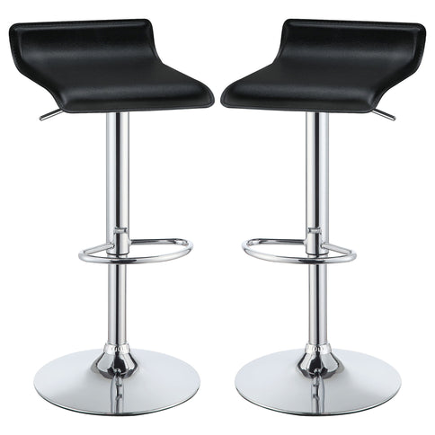 Backless Bar Stool With Adjustable Height - Black