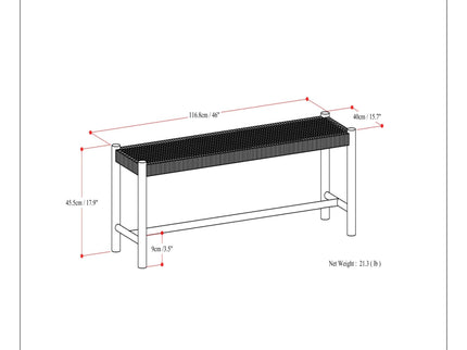 Dahlia - Outdoor Indoor Contemporary Bench