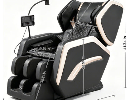 Zero Gravity Massage Chair Recliner With 10 Massage Heads And Full Body Air Pressure - Black