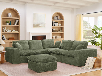 Sectional Sofa With Moveable Ottoman