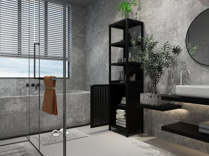 Storage Cabinet With Tall Tower, Multifunctional For Bathroom