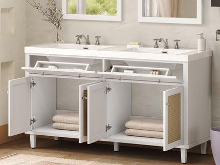 Bathroom Vanity With Double Sink, Large Storage Space