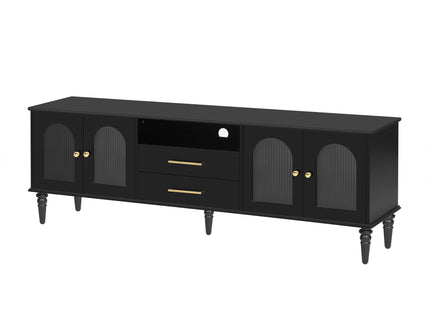 TV Stand For TVs Up To 75", Entertainment Center Media Console For Living Room - Black