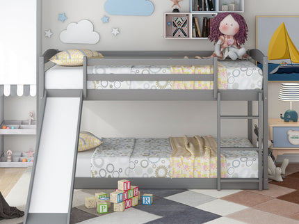 Durable Bunk Bed With Convertible Slide And Ladder