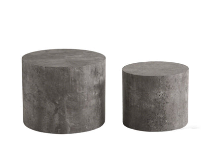 Modern Round Nesting Coffee Table (Set of 2)
