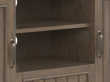 Lev - TV Media Stand - Smoky Brown