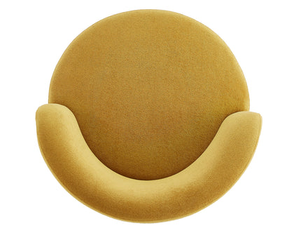 Round Swivel Accent Chair With Ergonomic Backrest For Living Room