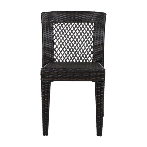 5 Piece Patio Dining Set With Chairs, Outdoor Furniture - Brown Multi / Light Teak