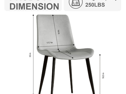 Modern Dining Chair With Carbon Steel Legs