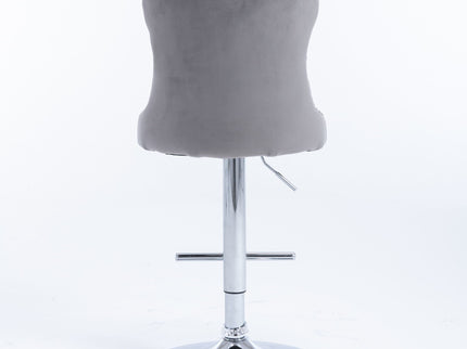 Swivel Barstools Adjusatble Seat Height From 25-33", Modern Upholstered Base Bar Stools With Backs Comfortable Tufted For Home Pub And Kitchen Island (Set of 2)