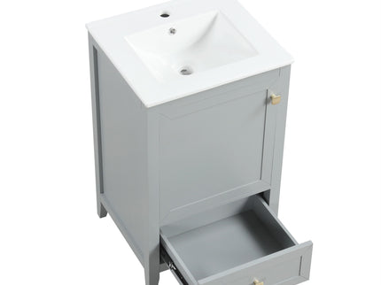 Bathroom Vanity With Sink, Soft Closing Cabinet Door, Storage Rack And Drawer