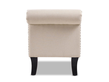 Kathy - Roll Arm Entryway Accent Bench - Sky Neutral Beige