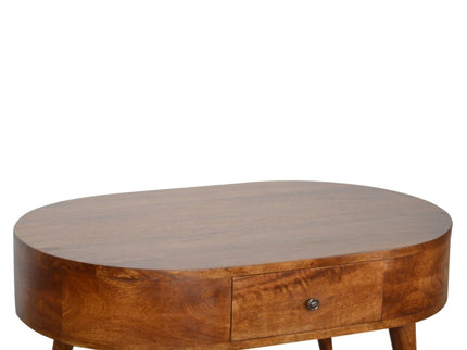 Rounded Wood Table