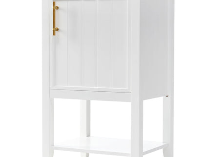 Modern Bathroom Vanity With Sink, Soft-Closing Door And Open Shelf