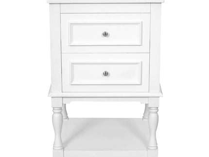 Retro Design Bathroom Vanity With Sink, 2 Drawer Storage Cabinet