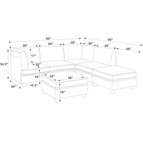 Upholstered Modular Sectional