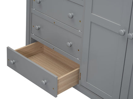 Loft Bed With Built In Wardrobe, Shelves And Drawers