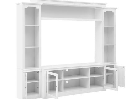 All-In-One TV Stand With Bookcase For TVs Up To 65"