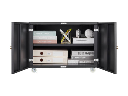 Office Furniture Copier Cabinet 2 Door Steel Copier Stand Mobile Pedestal File Printer Stand