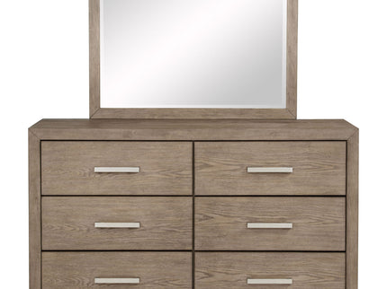 Gibbons - 6 Drawer Dresser And Mirror Set - Brown