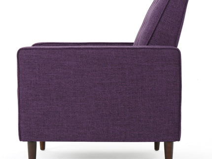 Mid-Century Modern Recliner With Button Tufted Waffle Stitch