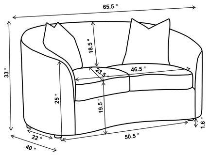 Rory - Sloped Arms Living Room Set