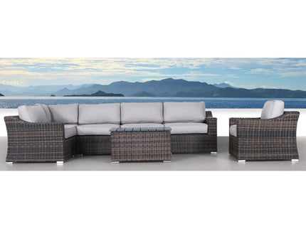 Stylish Sofa Seating Group With Cushions Perfect For Outdoor Gatherings