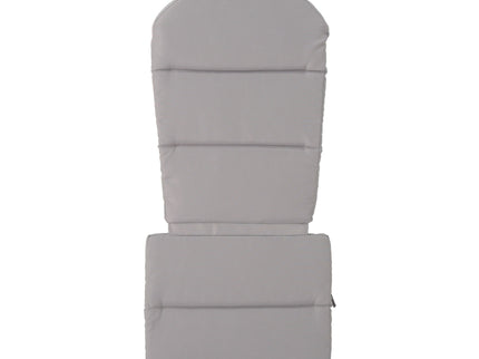 Outdoor Adirondack Chair Cushion With Water Resistant Fabric And Ties - Gray