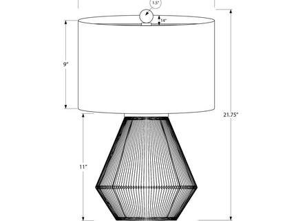 Lighting, Table Lamp, Rope, Resin, Transitional - Brown