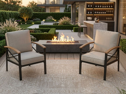 Outdoor Patio Armchair, All Weather (Set of 2)