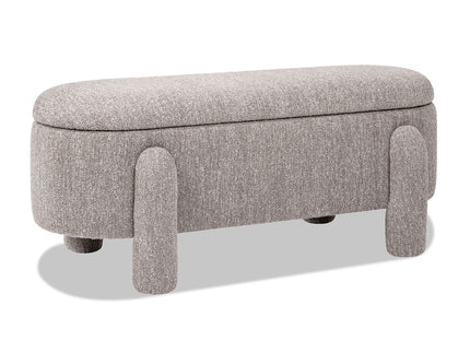 Hugo - Oval Fully Upholstered Storage Bench
