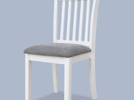 Modern Dining Chair, Wooden Back, Cushion Seats (Set of 2)