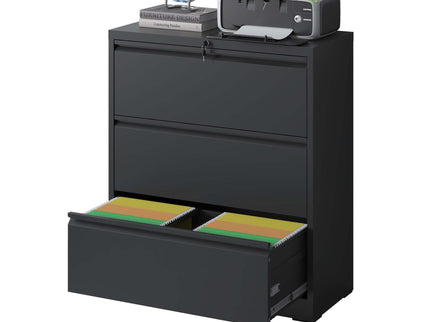 Lateral File Cabinet, Heavy Duty Filing Holds Letter/Legal/A4 Files