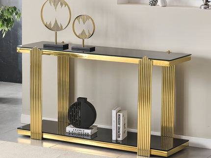 Console Table With Double Tier Storage