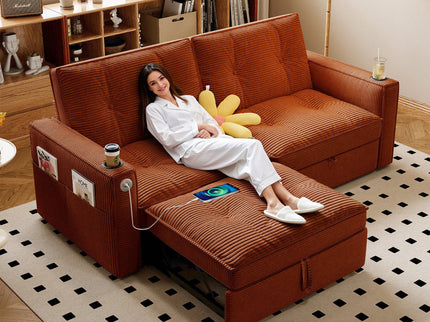 2 In 1 Convertible Sofa Bed For Living Rooms