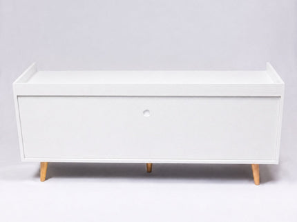 TV Stand For TVs Up To 60" With Open Storage Shelf, 2 Doors, 1 Drawer And Cable Management