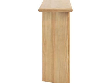 X-Frame Console Table, Angled Cross Leg Design, Rounded Edges - Natural